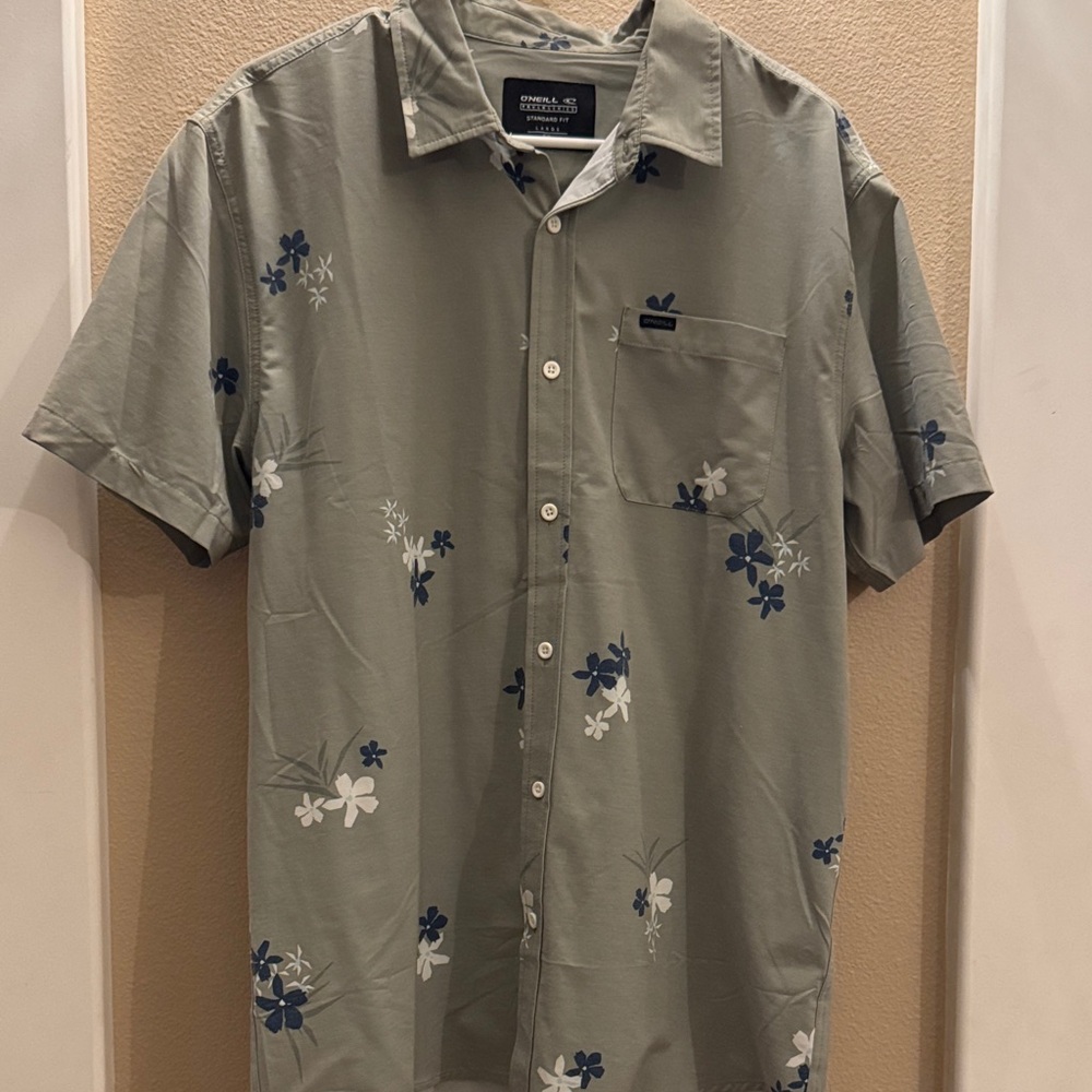 O'Neill Olive Floral Button Down Shirt